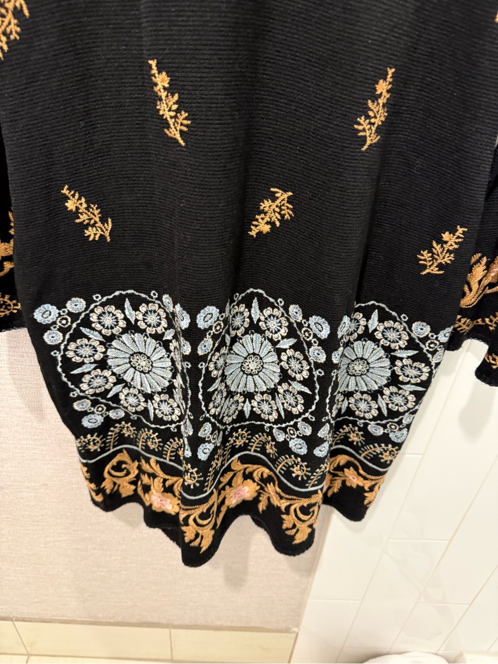 New w Tags Johnny Was Biya Leto Duster Black Small Floral Boho Hard to Find - Picture 14 of 16